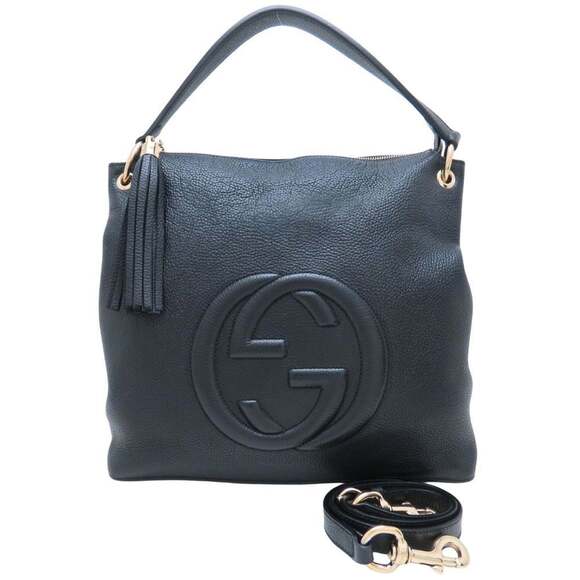 GUCCI Black Leather Shoulder Bag - Picture 10 of 10
